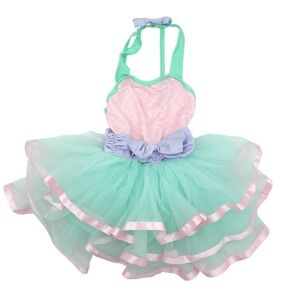 Revolution Dancewear Girls Sequin Tutu Leotard Costume Mermaid Pink Mint Size MC
